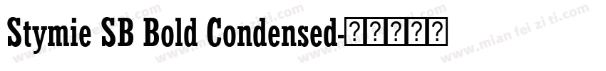 Stymie SB Bold Condensed字体转换
